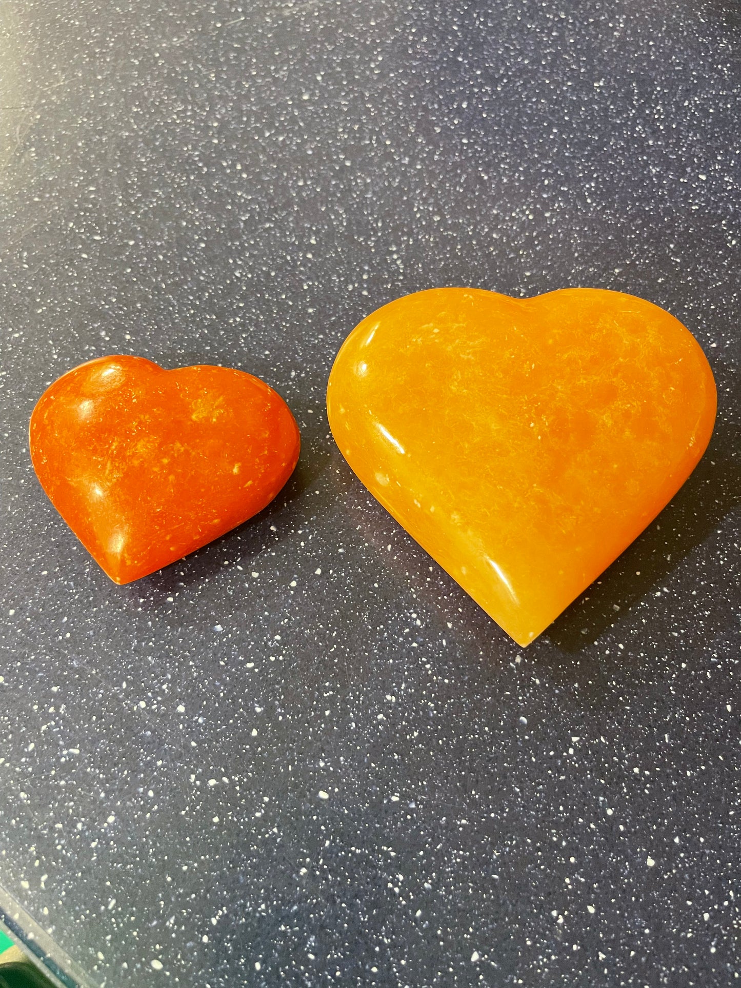 Orange Calcite Heart