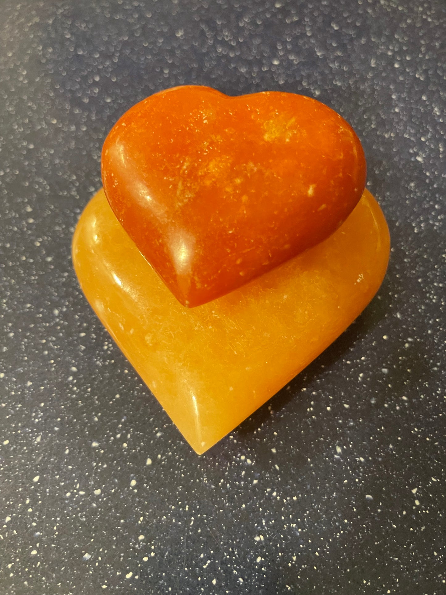 Orange Calcite Heart