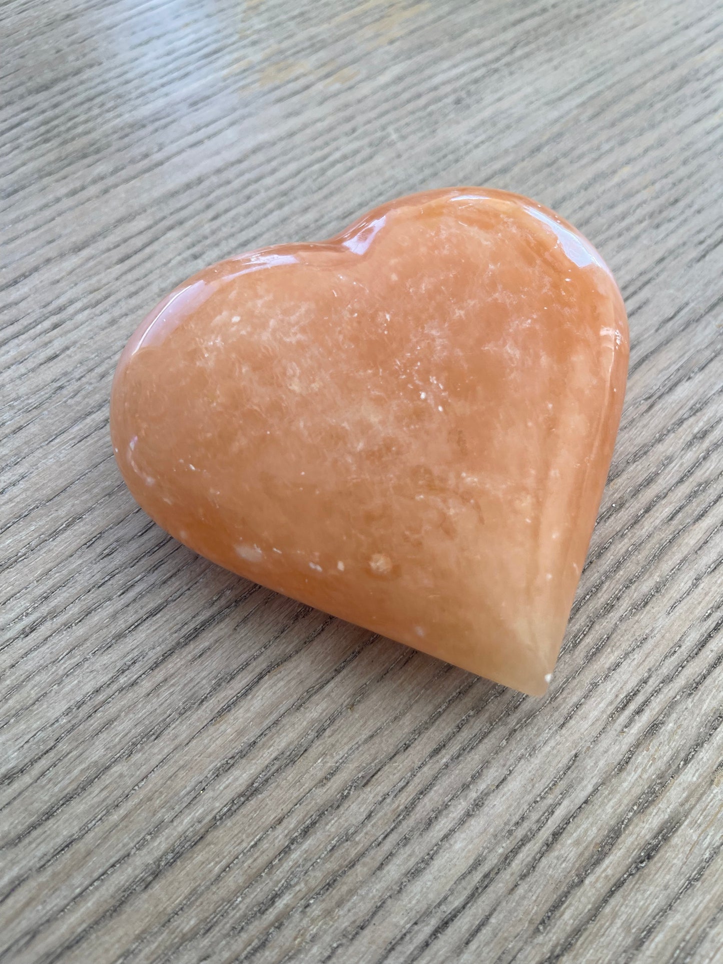 Orange Calcite Heart