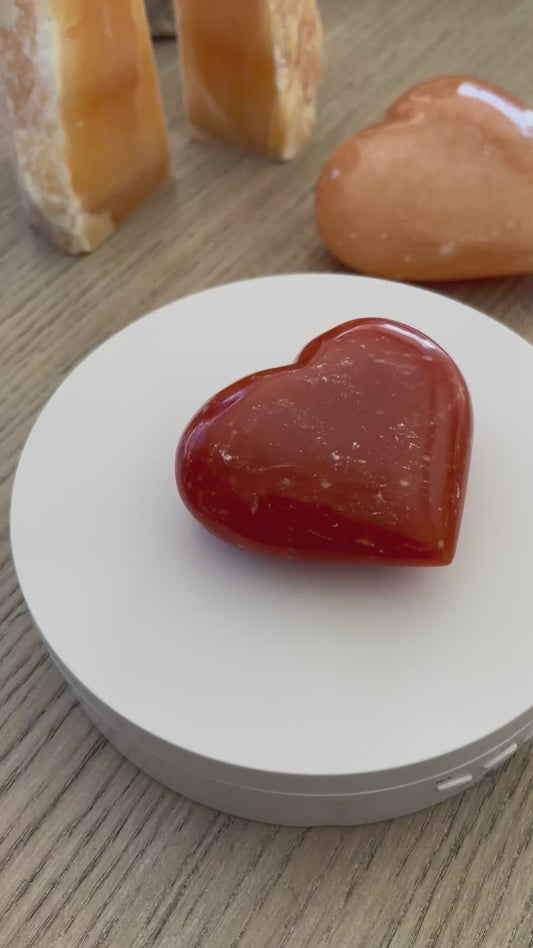 Orange Carnelian Heart